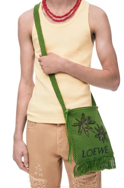 Green Fringes crossbody bag in organic cotton Loewe 84PR231 Men