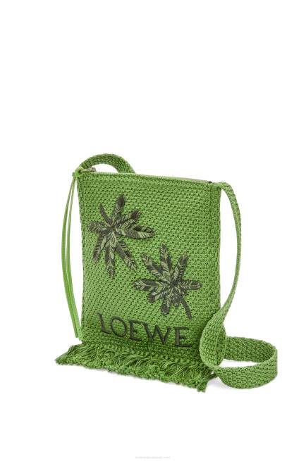 Green Fringes crossbody bag in organic cotton Loewe 84PR231 Men
