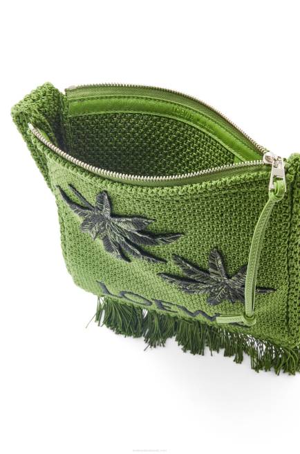 Green Fringes crossbody bag in organic cotton Loewe 84PR231 Men
