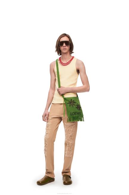 Green Fringes crossbody bag in organic cotton Loewe 84PR231 Men