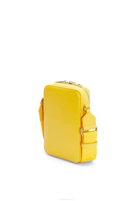 Yellow Vertical Crossbody Pocket in satin calfskin Loewe 84PR614 Men