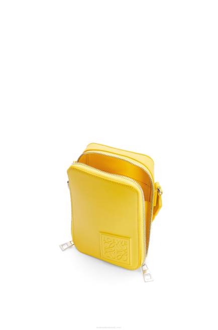 Yellow Vertical Crossbody Pocket in satin calfskin Loewe 84PR614 Men