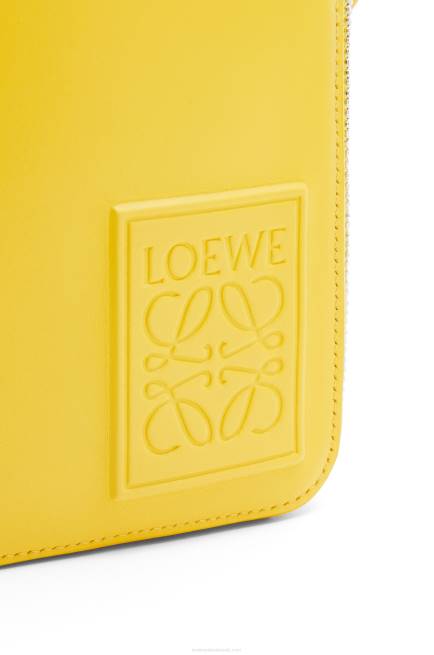 Yellow Vertical Crossbody Pocket in satin calfskin Loewe 84PR614 Men