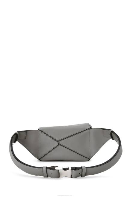 Asphalt Grey Mini Puzzle bumbag in classic calfskin Loewe 84PR570 Men