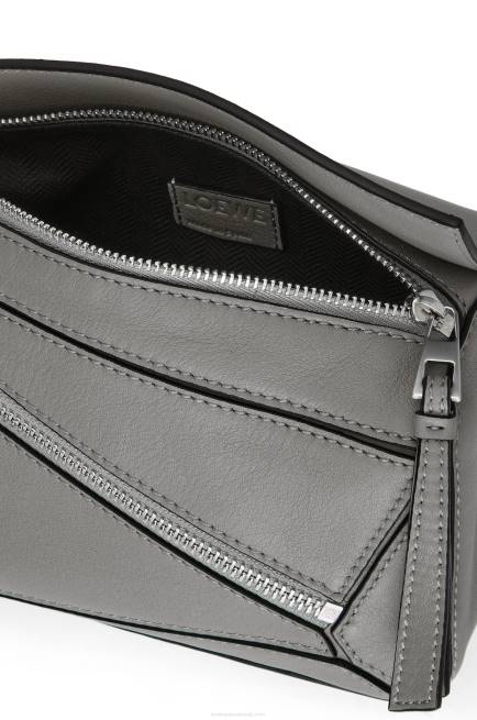 Asphalt Grey Mini Puzzle bumbag in classic calfskin Loewe 84PR570 Men