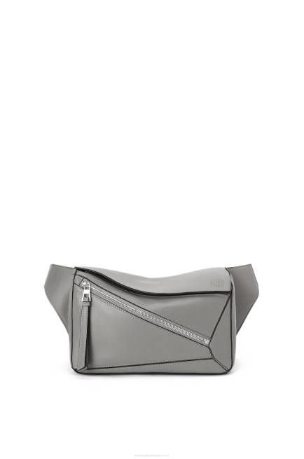 Asphalt Grey Small Puzzle bumbag in classic calfskin Loewe 84PR565 Men