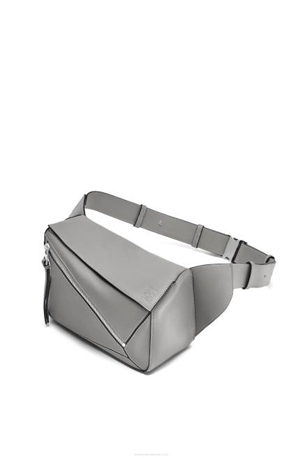 Asphalt Grey Small Puzzle bumbag in classic calfskin Loewe 84PR565 Men