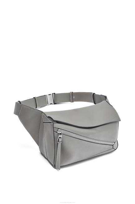 Asphalt Grey Small Puzzle bumbag in classic calfskin Loewe 84PR565 Men
