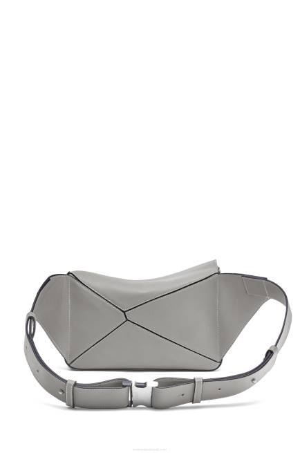 Asphalt Grey Small Puzzle bumbag in classic calfskin Loewe 84PR565 Men