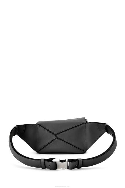 Black Mini Puzzle bumbag in classic calfskin Loewe 84PR279 Men