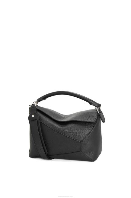 Black Puzzle Edge bag in grained calfskin Loewe 84PR540 Men