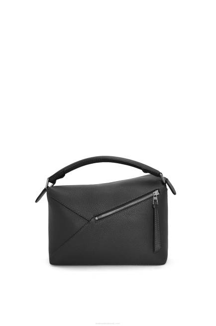 Black Puzzle Edge bag in grained calfskin Loewe 84PR540 Men