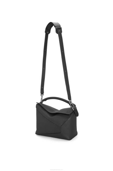 Black Puzzle Edge bag in grained calfskin Loewe 84PR540 Men