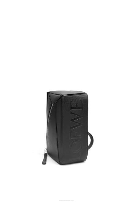 Black Small Puzzle bumbag in diamond calfskin Loewe 84PR566 Men