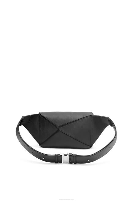 Black Small Puzzle bumbag in diamond calfskin Loewe 84PR566 Men