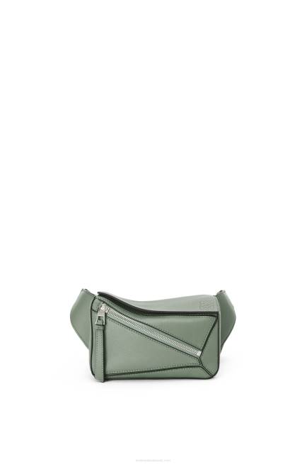 Dark Sage Mini Puzzle bumbag in classic calfskin Loewe 84PR298 Men