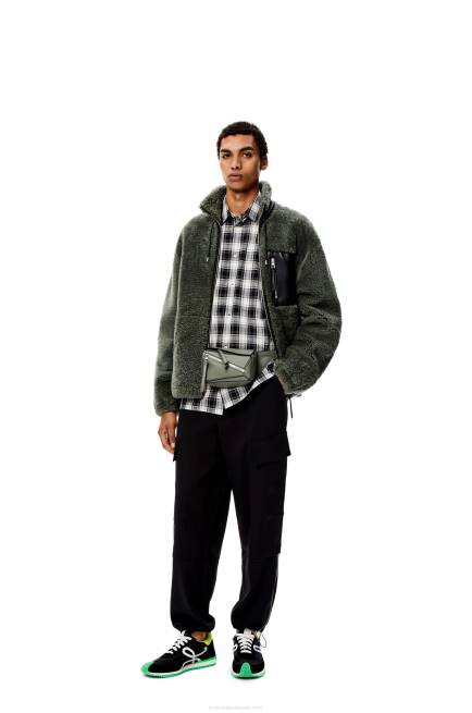 Dark Sage Mini Puzzle bumbag in classic calfskin Loewe 84PR298 Men