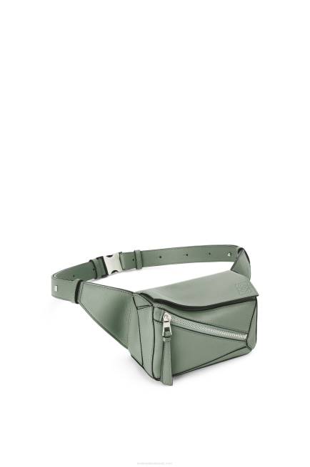 Dark Sage Mini Puzzle bumbag in classic calfskin Loewe 84PR298 Men