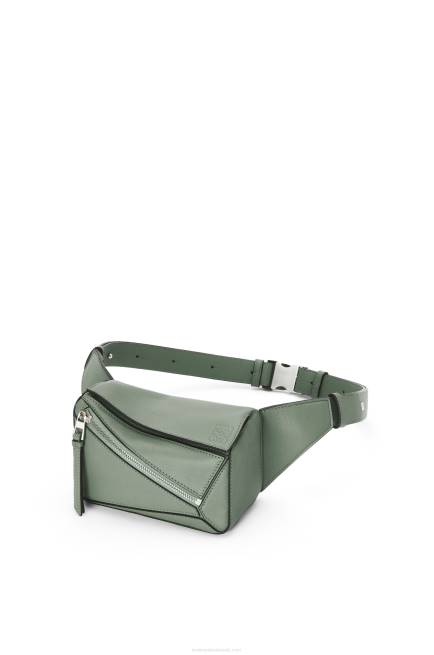 Dark Sage Mini Puzzle bumbag in classic calfskin Loewe 84PR298 Men