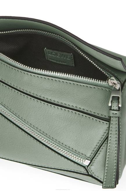 Dark Sage Mini Puzzle bumbag in classic calfskin Loewe 84PR298 Men