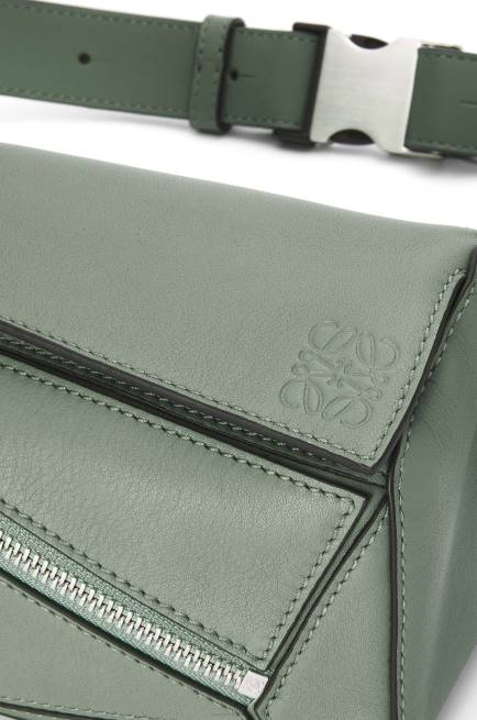 Dark Sage Mini Puzzle bumbag in classic calfskin Loewe 84PR298 Men
