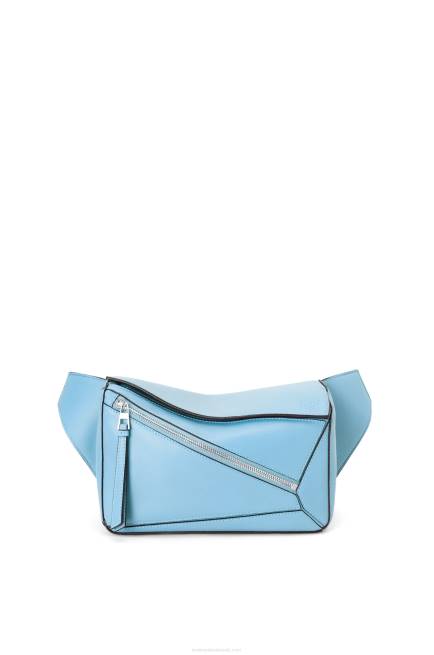 Olympic Blue Small Puzzle bumbag in classic calfskin Loewe 84PR567 Men