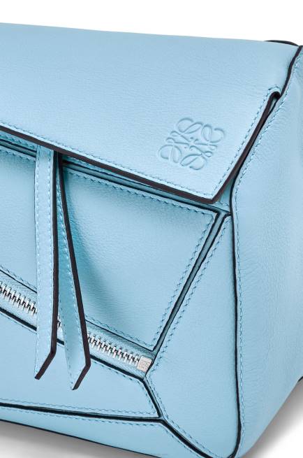 Olympic Blue Small Puzzle bumbag in classic calfskin Loewe 84PR567 Men
