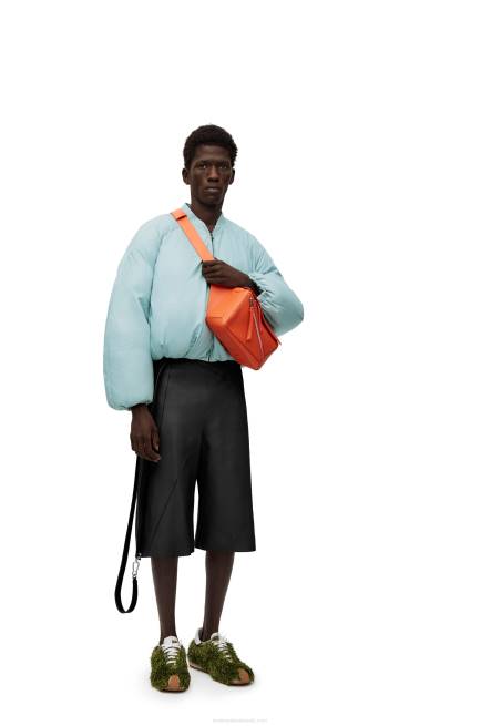 Orange Small Puzzle bumbag in diamond calfskin Loewe 84PR568 Men