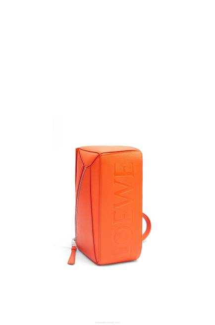 Orange Small Puzzle bumbag in diamond calfskin Loewe 84PR568 Men