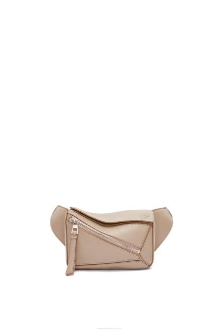 Sand Mini Puzzle bumbag in classic calfskin Loewe 84PR548 Men