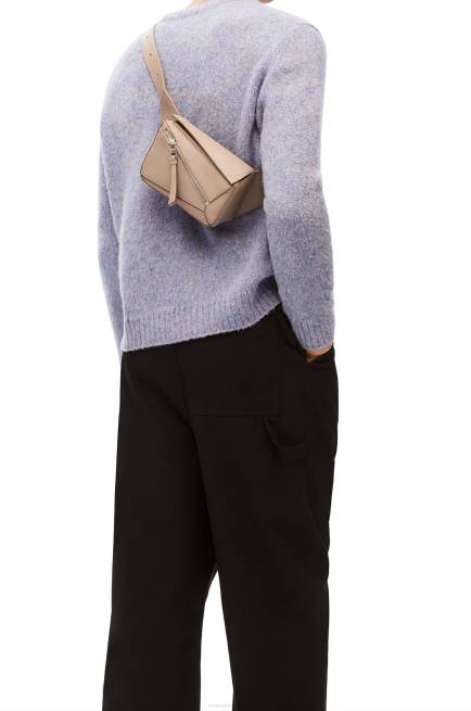 Sand Mini Puzzle bumbag in classic calfskin Loewe 84PR548 Men