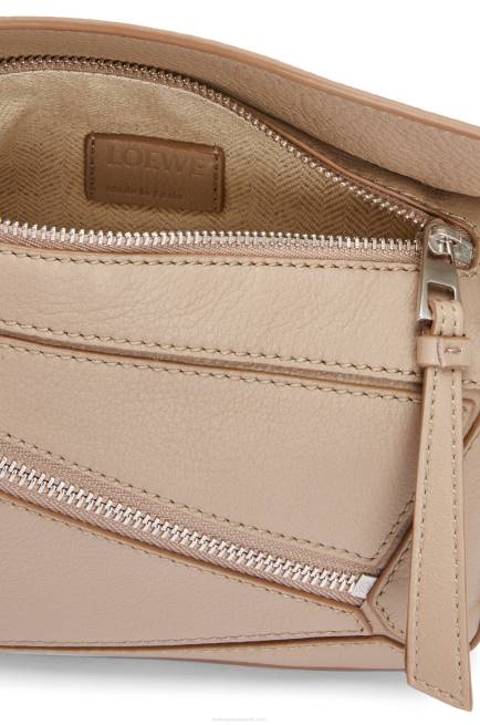 Sand Mini Puzzle bumbag in classic calfskin Loewe 84PR548 Men