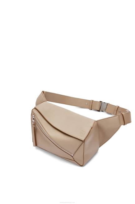 Sand Small Puzzle bumbag in classic calfskin Loewe 84PR562 Men