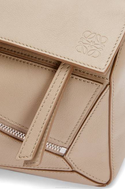 Sand Small Puzzle bumbag in classic calfskin Loewe 84PR562 Men