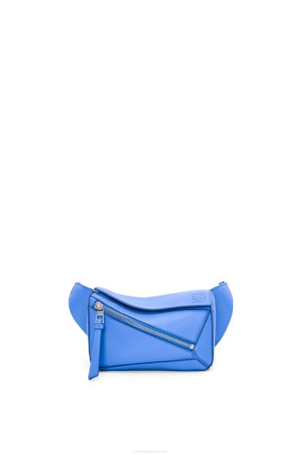 Seaside Blue Mini Puzzle bumbag in classic calfskin Loewe 84PR547 Men