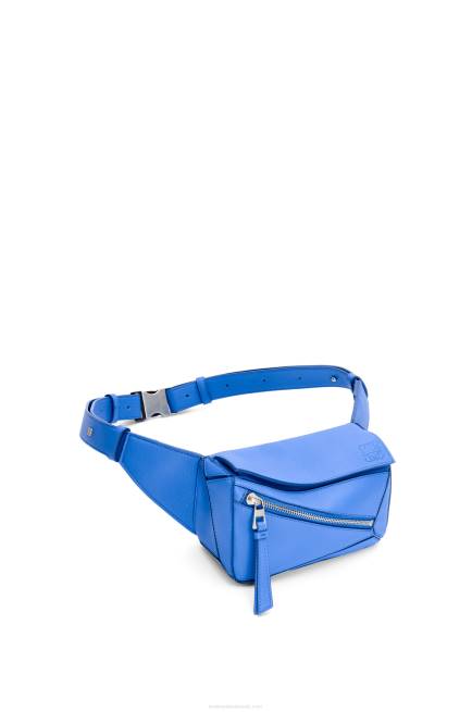 Seaside Blue Mini Puzzle bumbag in classic calfskin Loewe 84PR547 Men