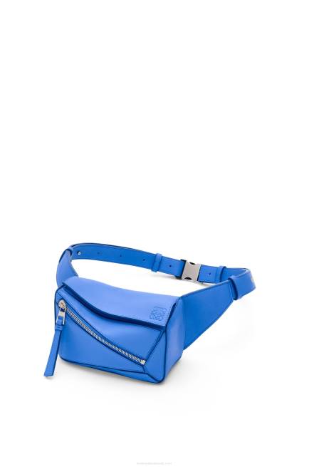 Seaside Blue Mini Puzzle bumbag in classic calfskin Loewe 84PR547 Men