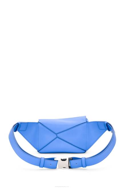 Seaside Blue Mini Puzzle bumbag in classic calfskin Loewe 84PR547 Men