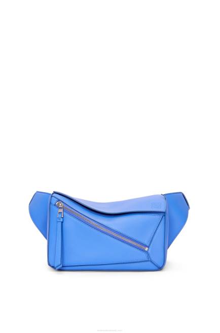 Seaside Blue Small Puzzle bumbag in classic calfskin Loewe 84PR563 Men