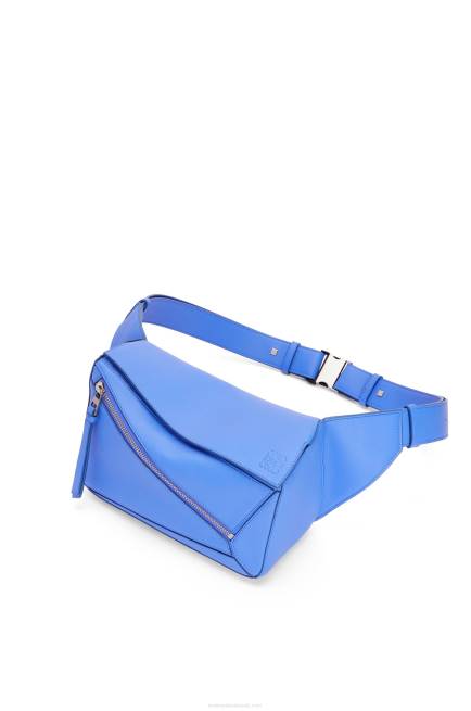 Seaside Blue Small Puzzle bumbag in classic calfskin Loewe 84PR563 Men