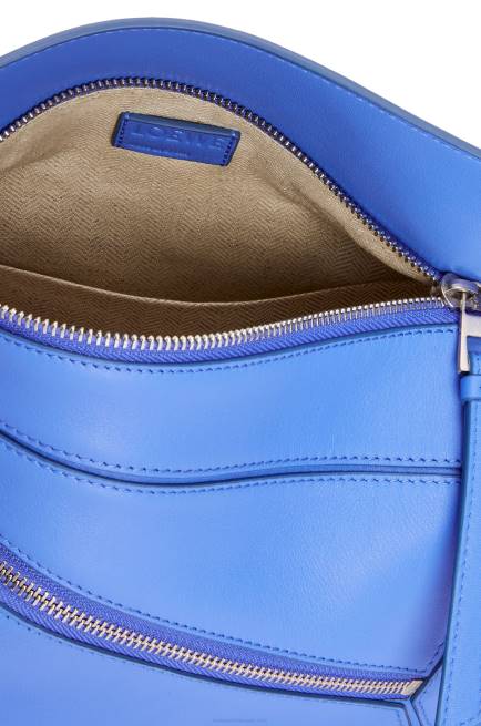 Seaside Blue Small Puzzle bumbag in classic calfskin Loewe 84PR563 Men