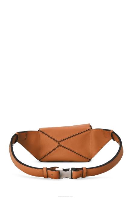 Tan Mini Puzzle bumbag in classic calfskin Loewe 84PR278 Men
