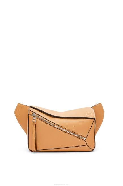 Warm Desert Small Puzzle bumbag in diamond calfskin Loewe 84PR569 Men