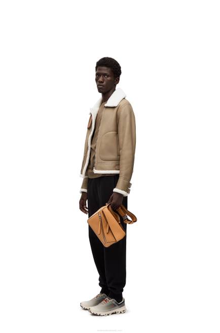 Warm Desert Small Puzzle bumbag in diamond calfskin Loewe 84PR569 Men