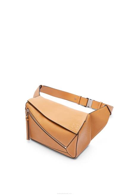 Warm Desert Small Puzzle bumbag in diamond calfskin Loewe 84PR569 Men