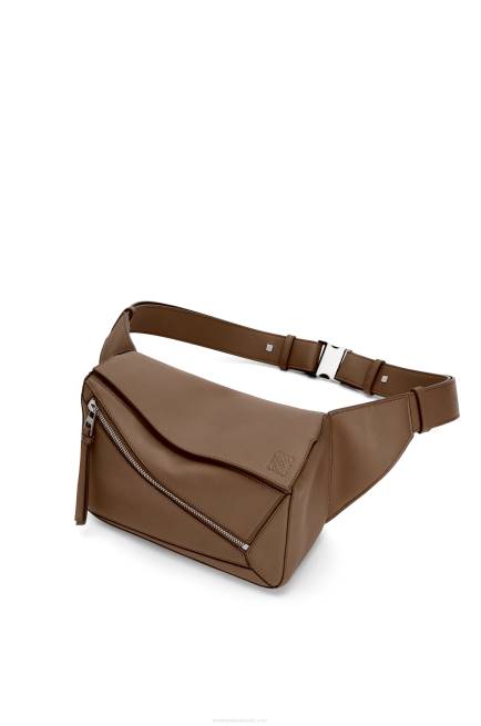 Winter Brown Small Puzzle bumbag in classic calfskin Loewe 84PR564 Men