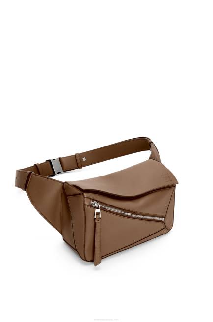 Winter Brown Small Puzzle bumbag in classic calfskin Loewe 84PR564 Men