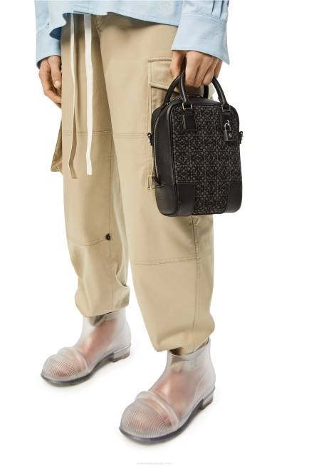 Anthracite/Black Amazona 15 in Anagram jacquard and calfskin Loewe 84PR147 Men