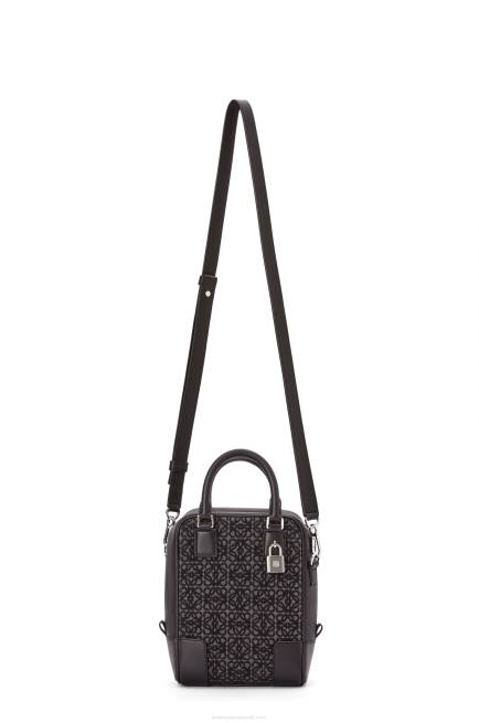 Anthracite/Black Amazona 15 in Anagram jacquard and calfskin Loewe 84PR147 Men