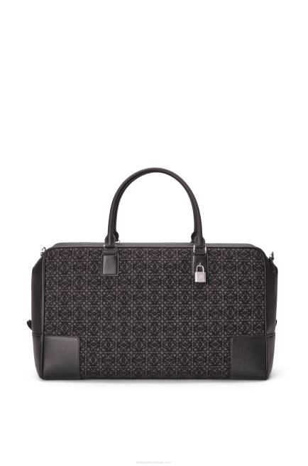 Anthracite/Black Amazona 44 bag in Anagram jacquard and calfskin Loewe 84PR148 Men